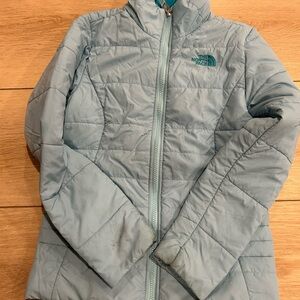 The North Face Light Blue Girls' Quilted Packable Puffer Jacket